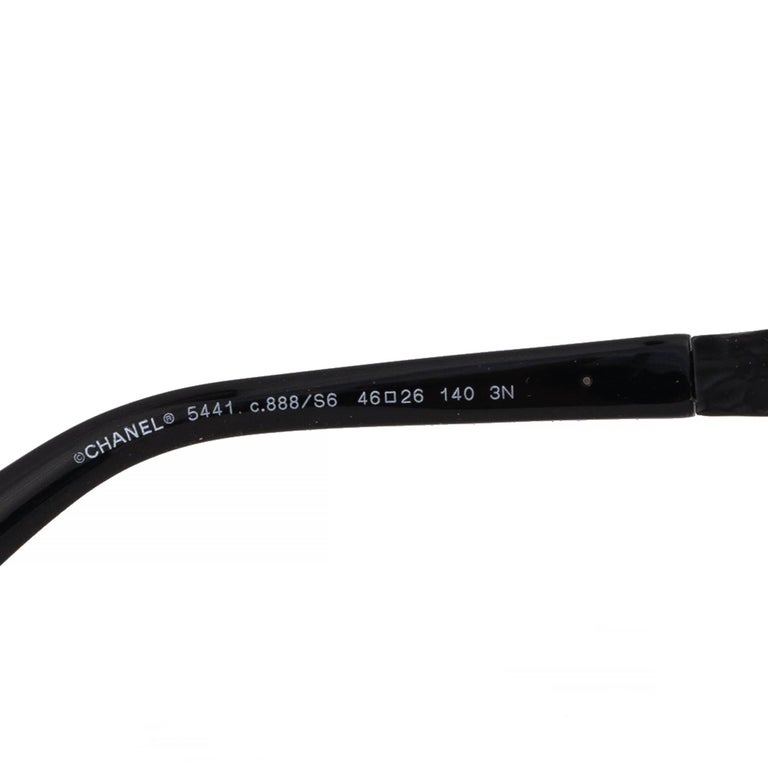 Authentic Chanel Black Gradient 5441 Acetate Round Sunglasses Includes Case CHANEL black ROUND Sunglasses 5441 at 1stDibs main image 4