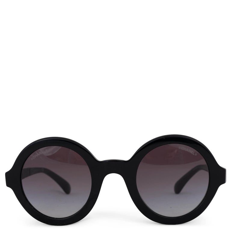 CHANEL black ROUND Sunglasses 5441 at 1stDibs display picture 1