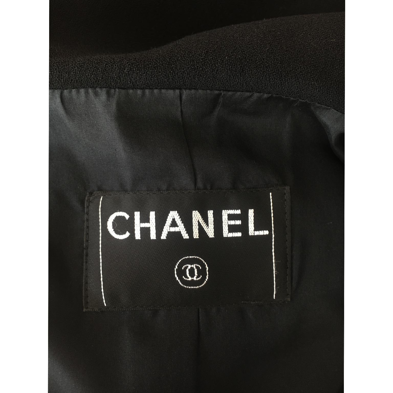 CHANEL Black Sailor Collar Crop Jacket  For Sale 3