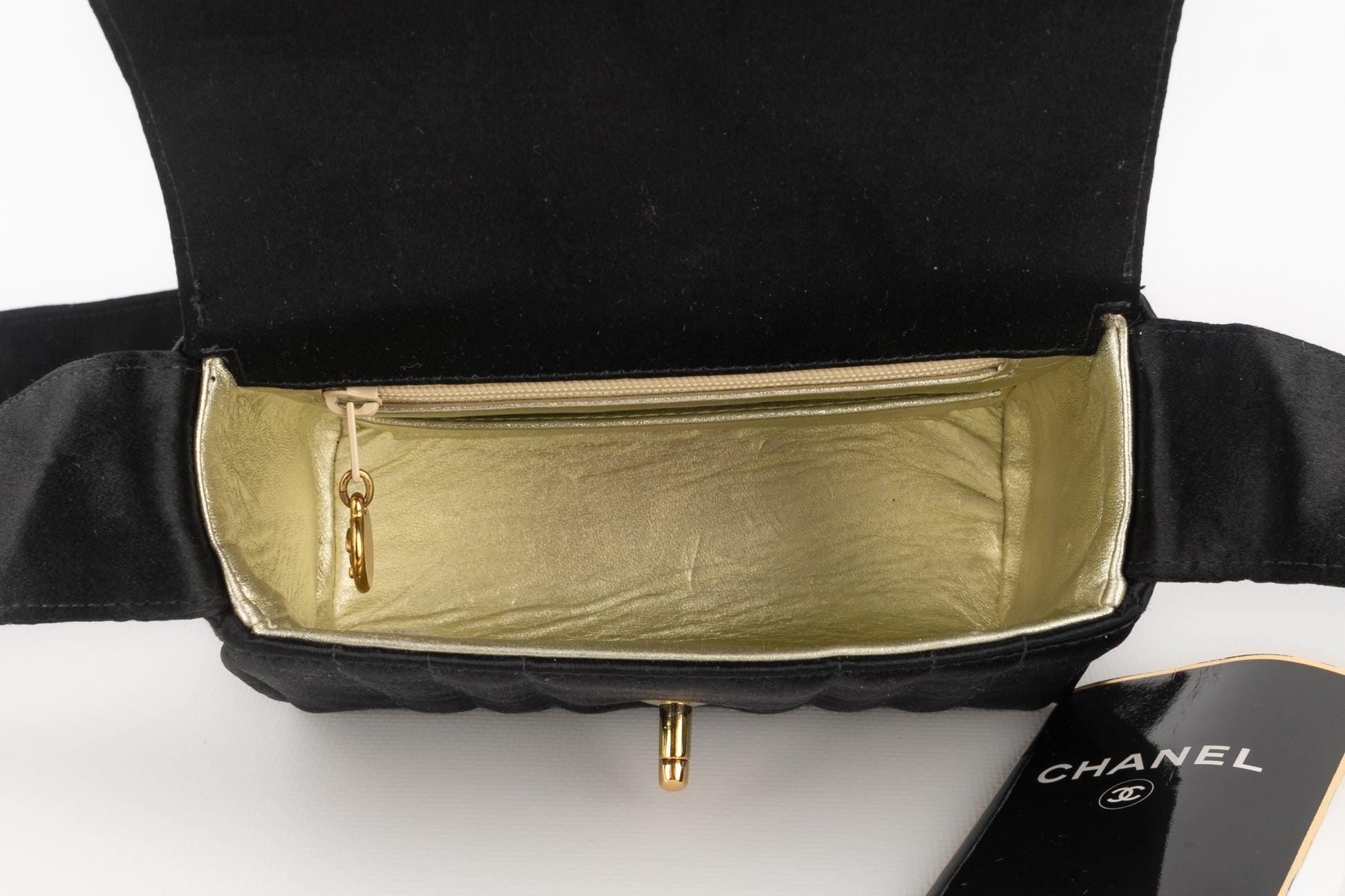 Chanel Black Satin Bag, 1994/1996 For Sale 6