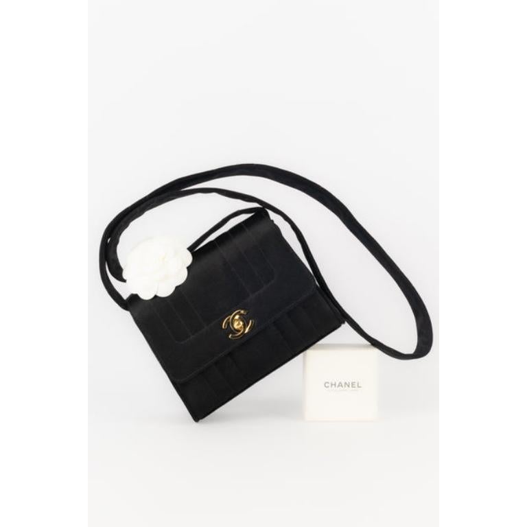 Chanel Black Satin Bag, 1994/1996 For Sale 10
