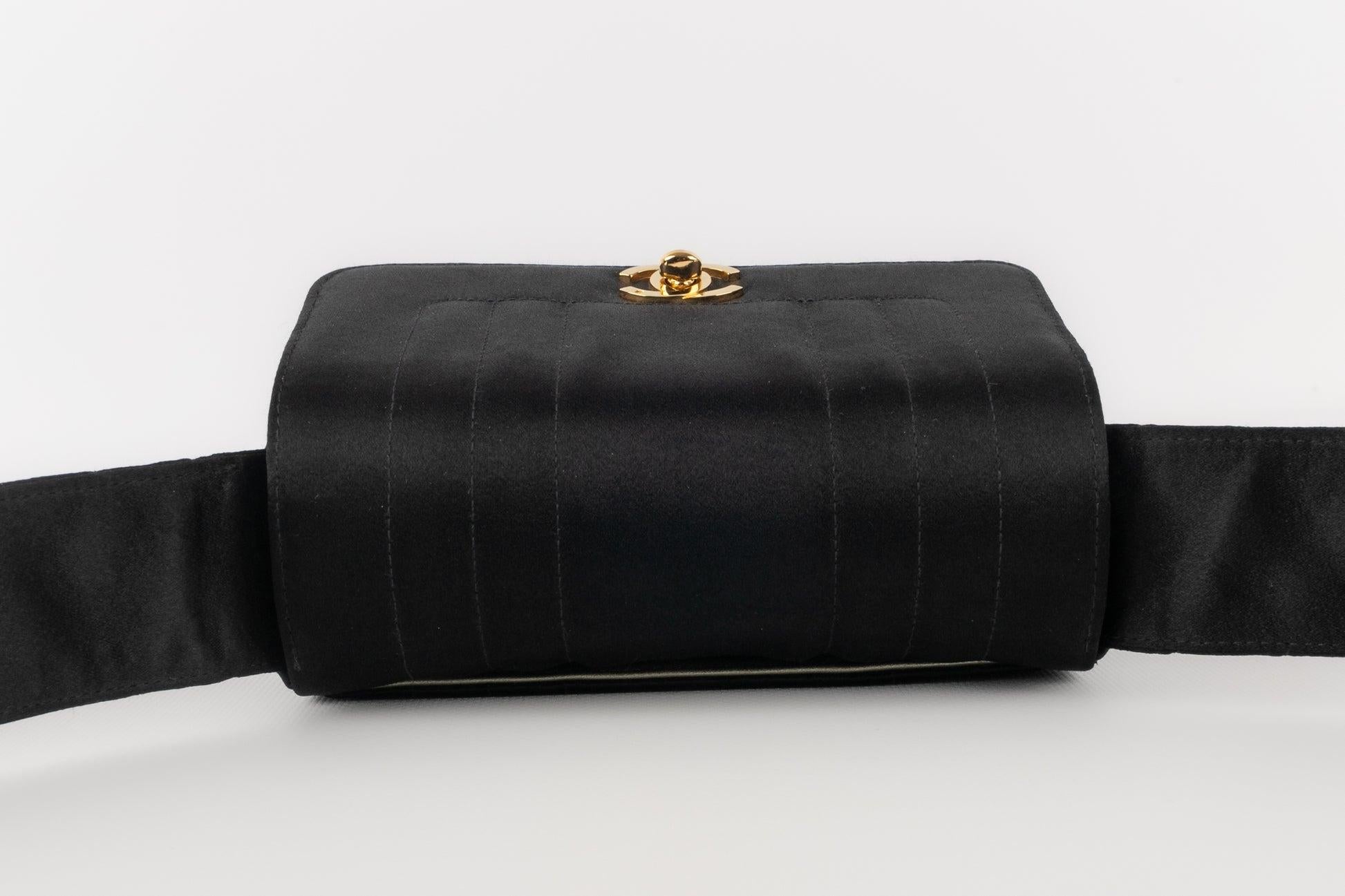 Chanel Black Satin Bag, 1994/1996 For Sale 5
