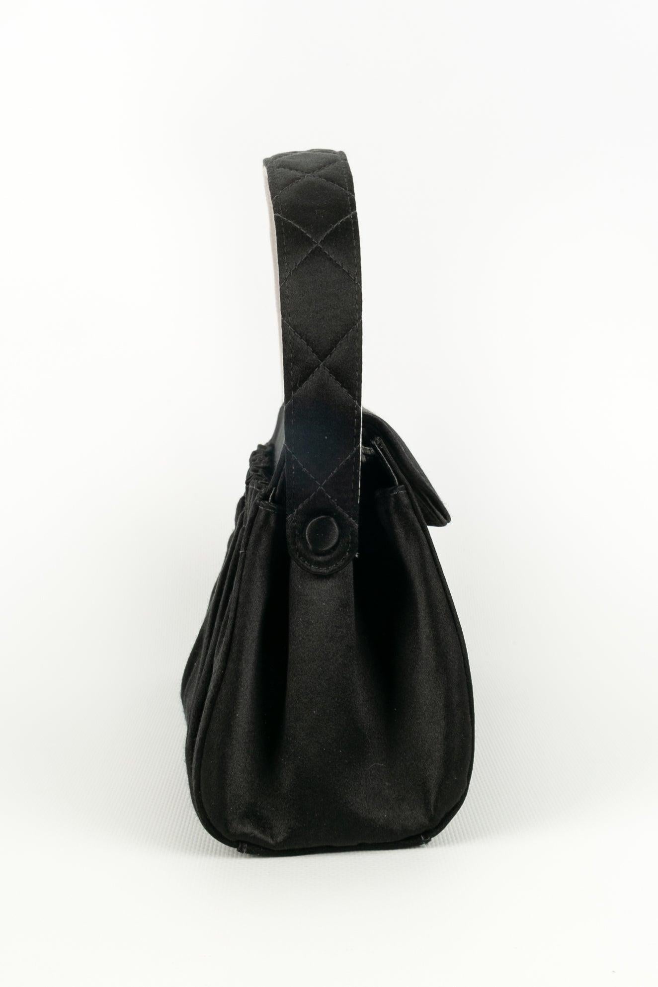 Women's Chanel Black Satin Bag, 2002/03 For Sale
