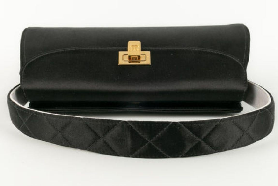Chanel Black Satin Bag, 2002/03 For Sale 2