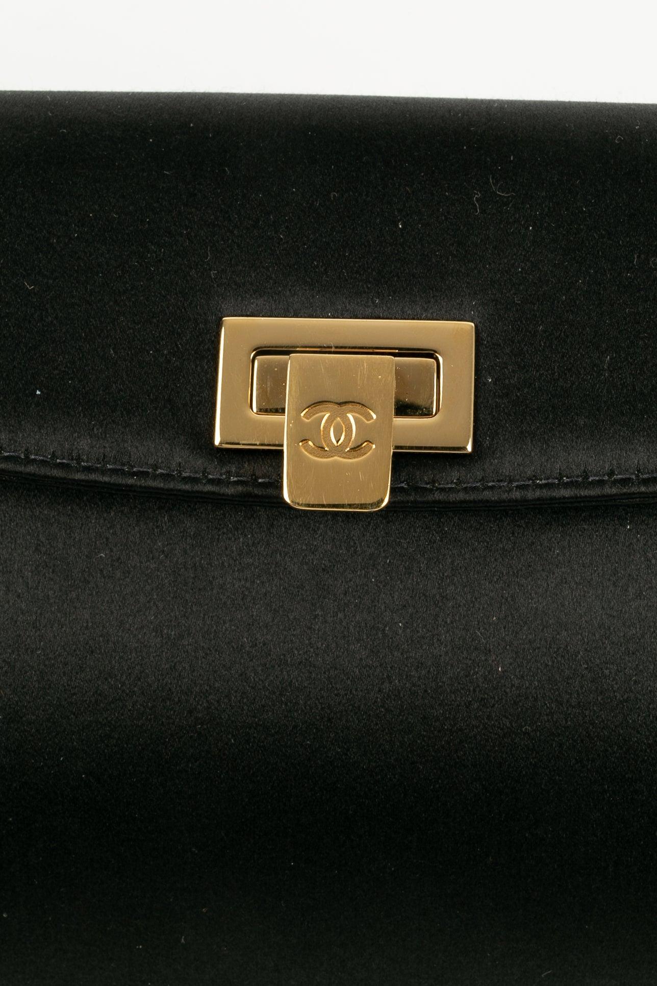 Chanel Black Satin Bag, 2002/03 For Sale 3