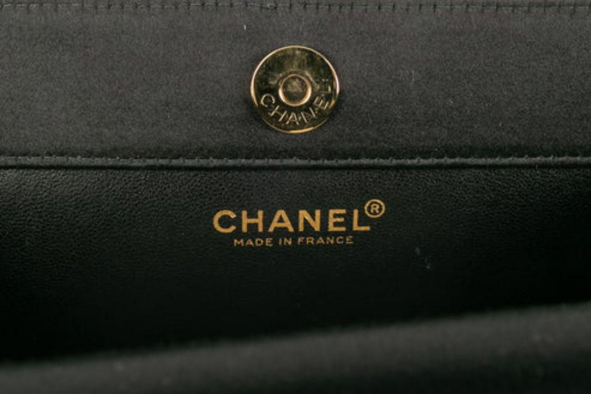 Chanel Black Satin Bag, 2002/03 For Sale 4