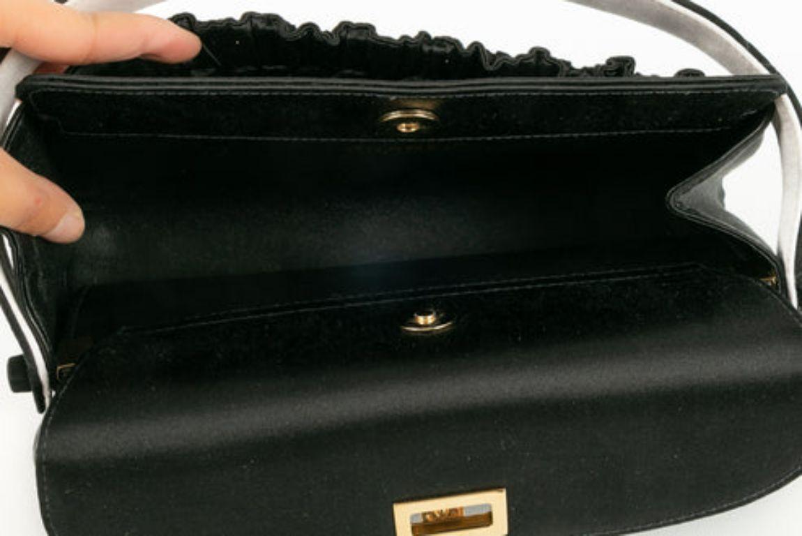 Chanel Black Satin Bag, 2002/03 For Sale 5