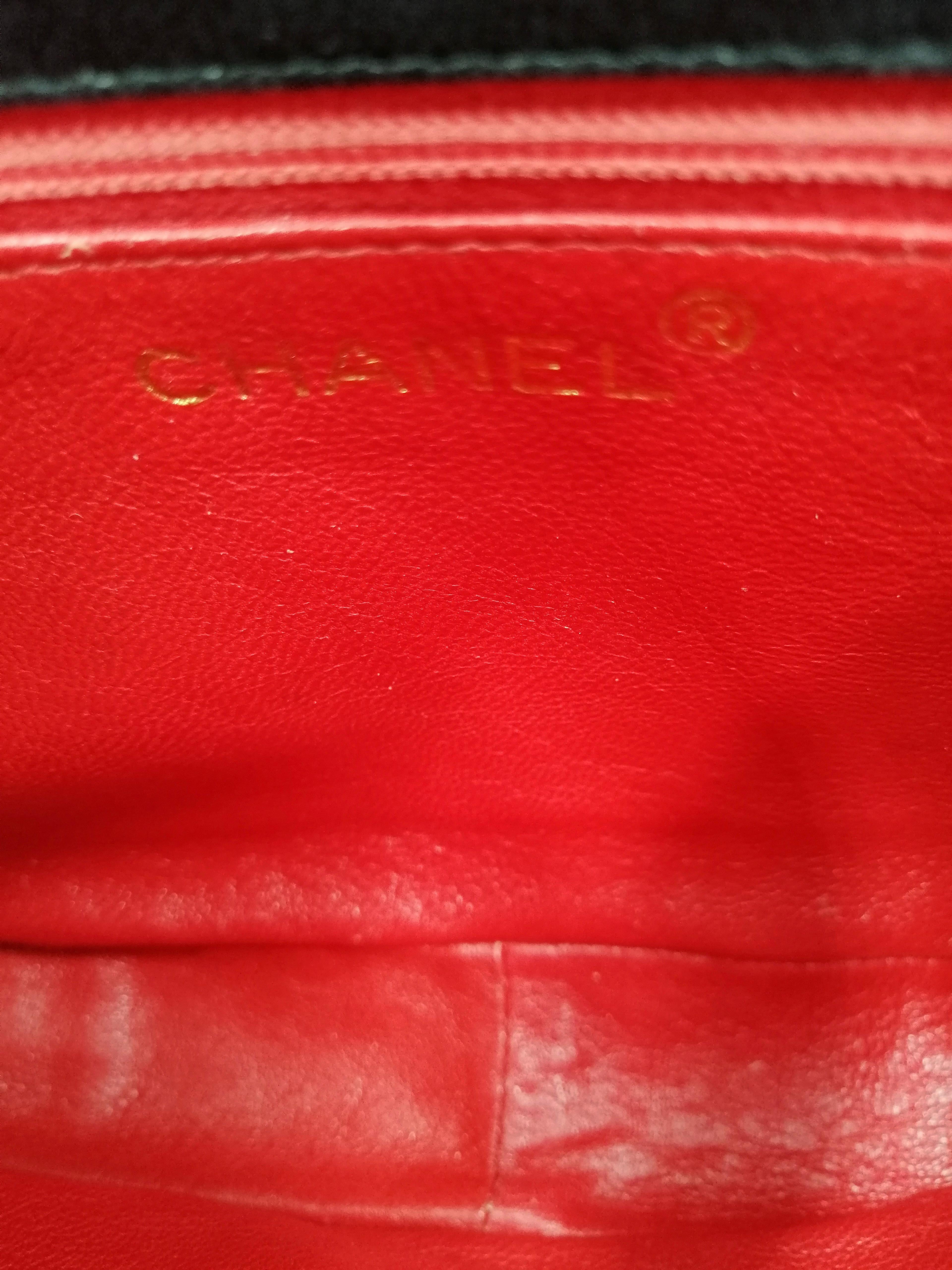CHANEL black satin bag For Sale 4
