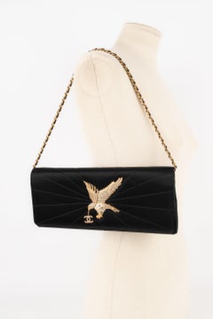 Chanel Black Satin Clutch Bag, 2001