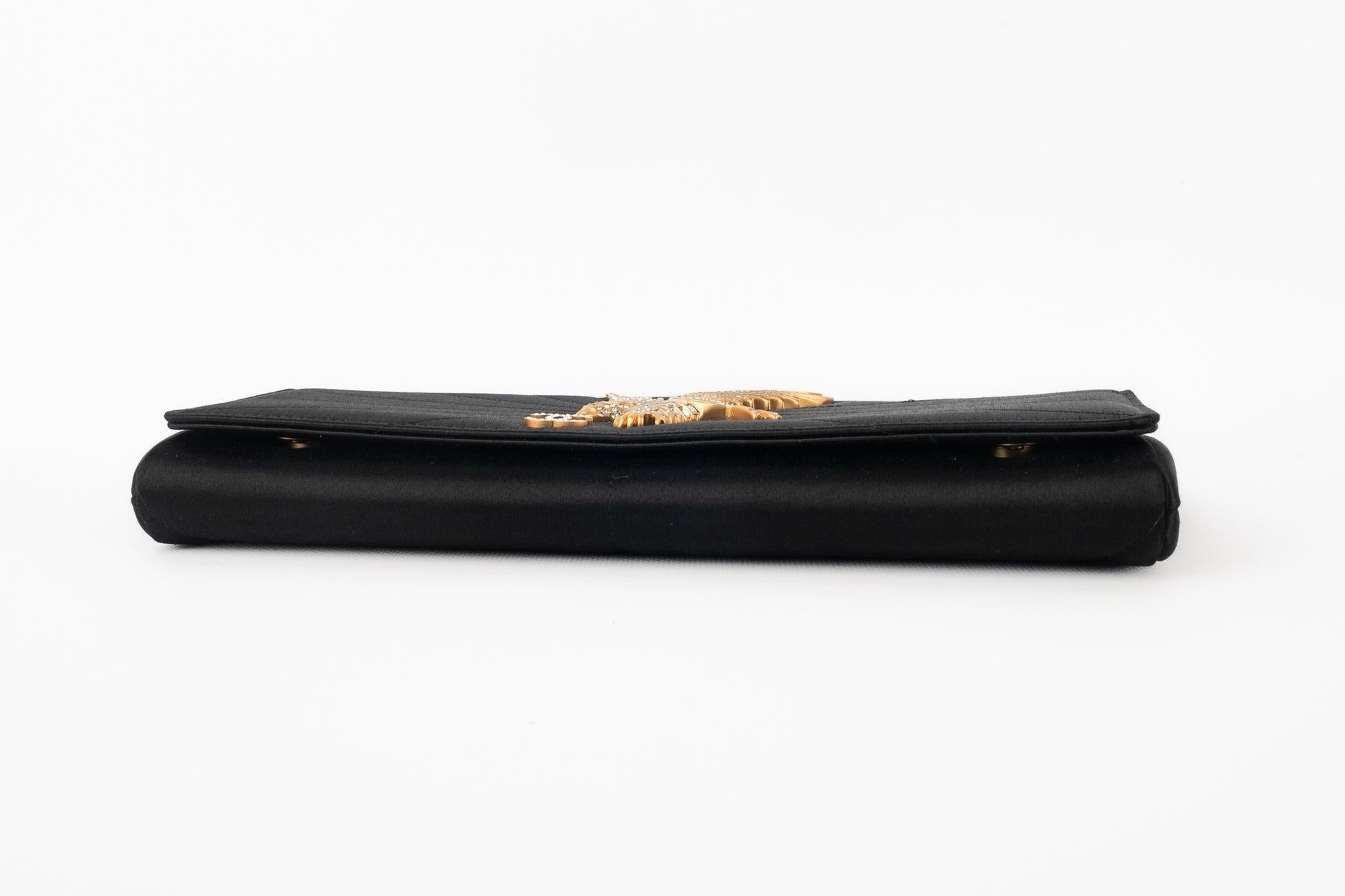 Chanel Black Satin Clutch Bag, 2001 1