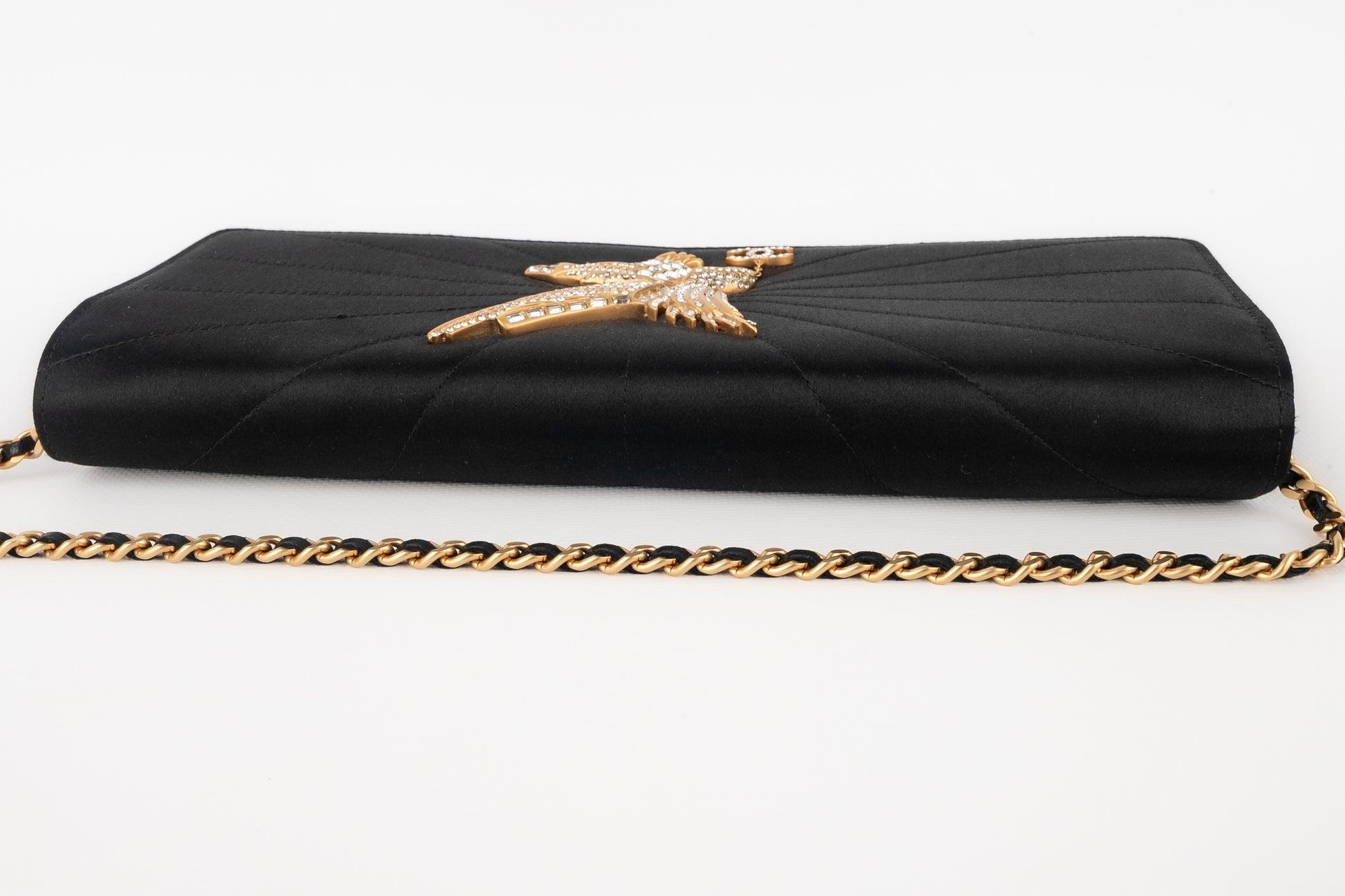 Chanel Black Satin Clutch Bag, 2001 2