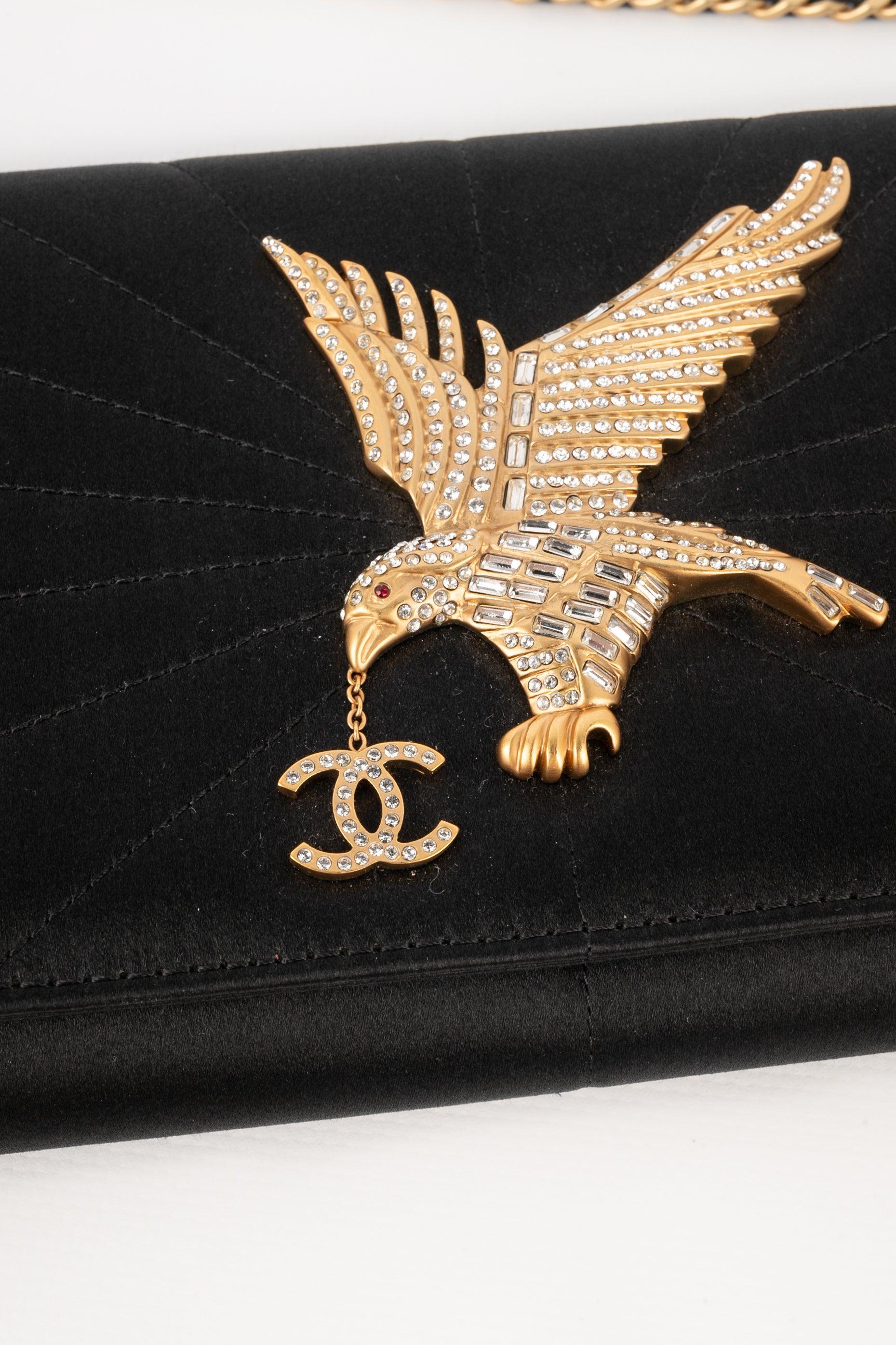 Chanel Black Satin Clutch Bag, 2001 3