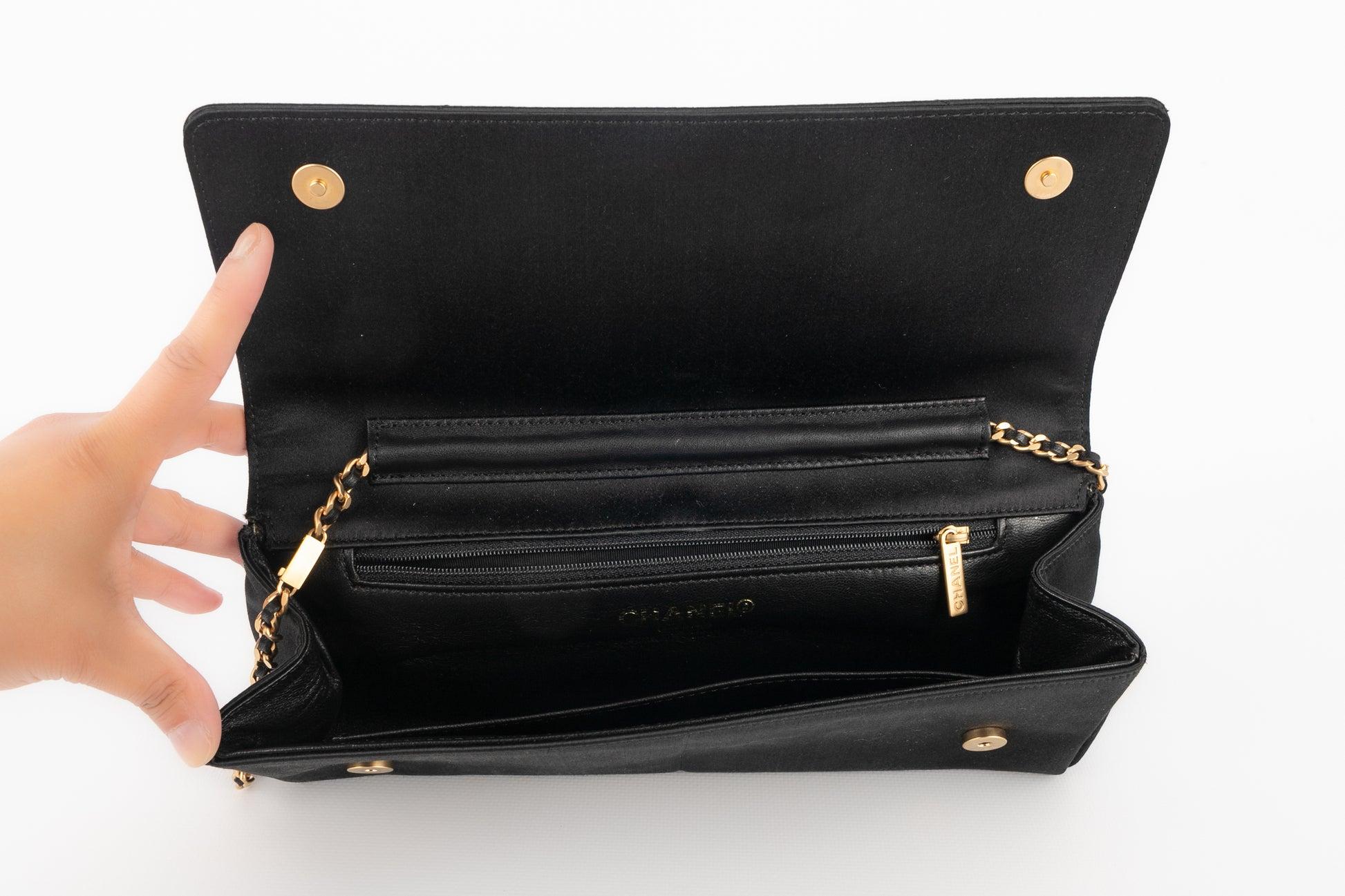Chanel Black Satin Clutch Bag, 2001 5