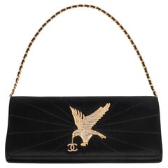 Chanel Black Satin Clutch Bag, 2001
