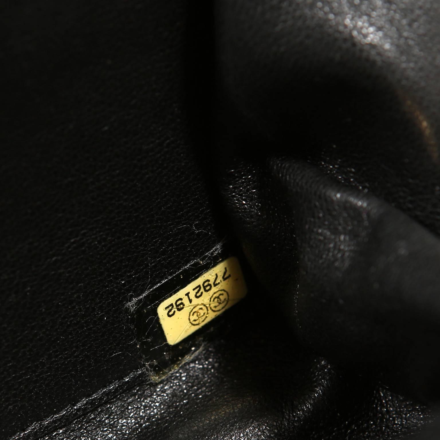 Chanel Black Satin Clutch Wristlet 3