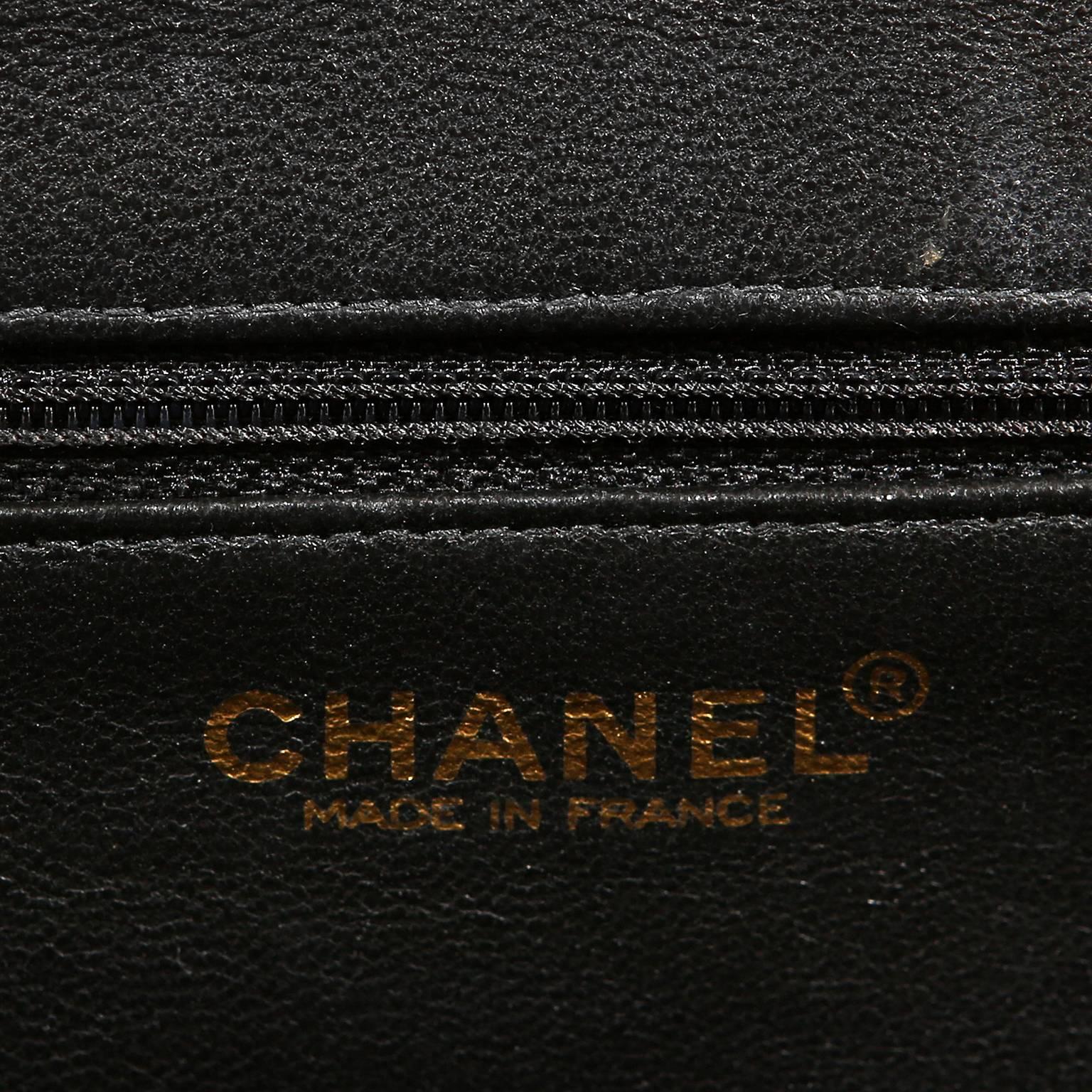 Chanel Black Satin Clutch Wristlet 1
