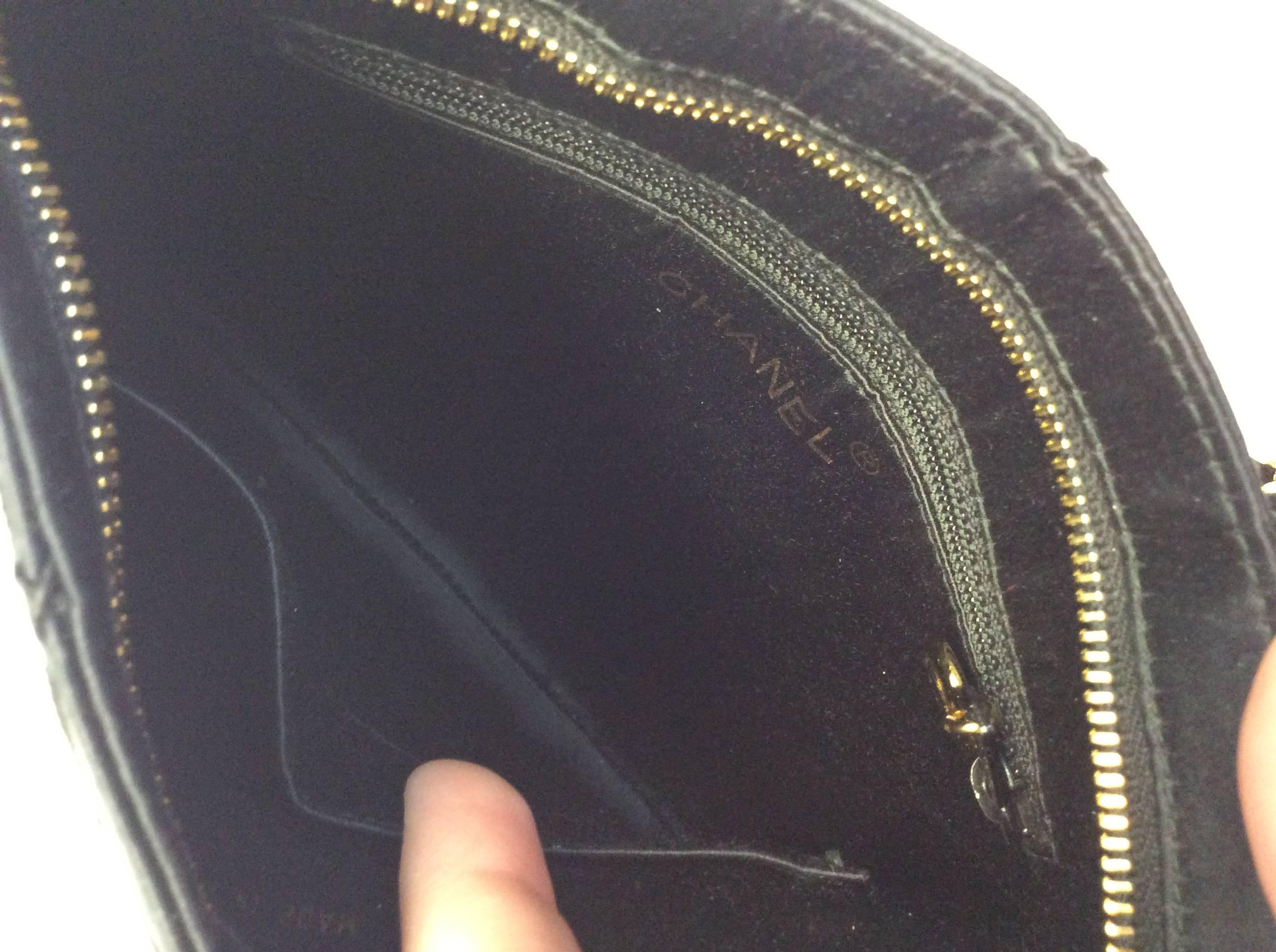 Chanel Black Satin Crossbody For Sale 2