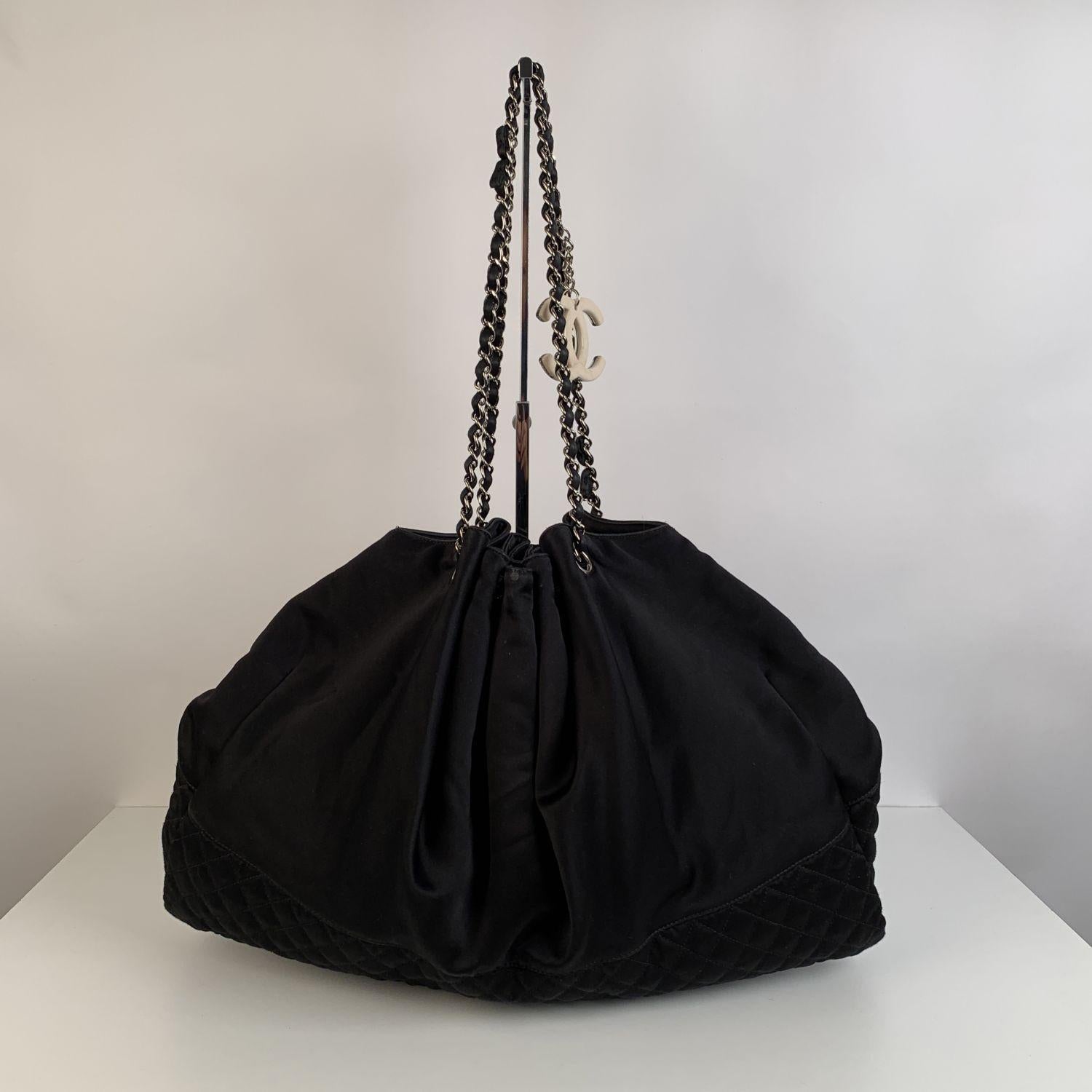 black quilted bag