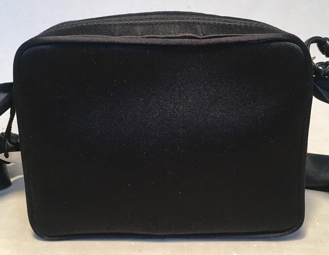 Women's Chanel Black Satin Ribbon Shoulder Bag 