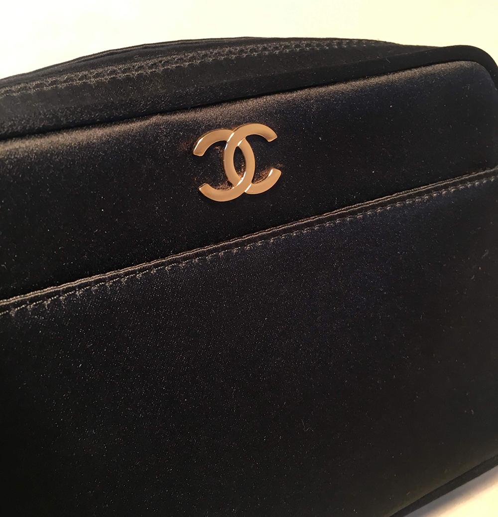 Chanel Black Satin Ribbon Shoulder Bag  3