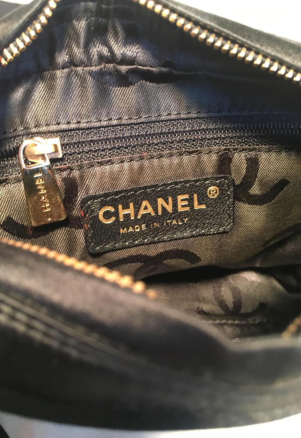 Chanel Black Satin Ribbon Shoulder Bag  5