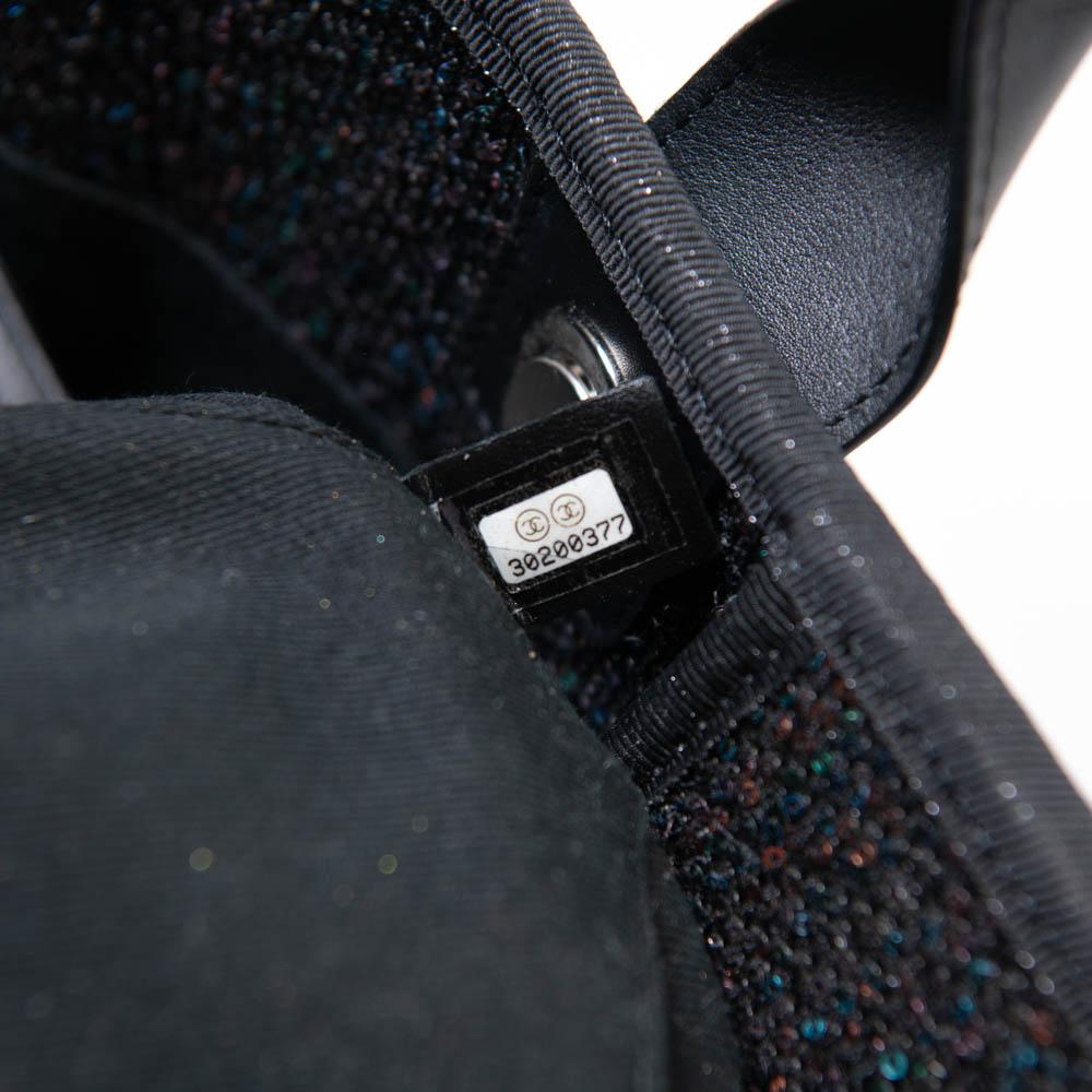 Chanel Black Sequin Canvas Medium Deauville Tote For Sale 1