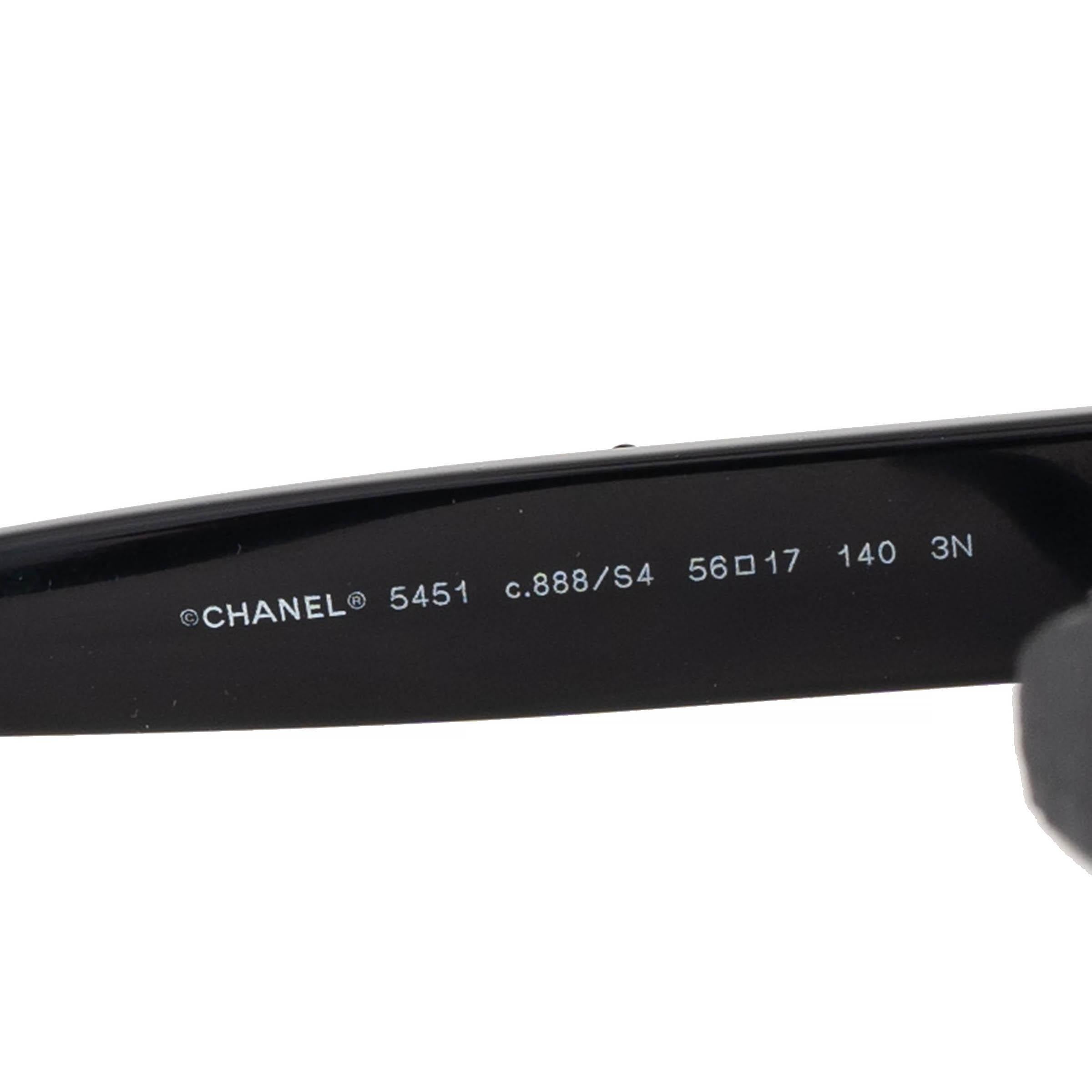 CHANEL negro SEQUIN EMBELLISHED ROUND Gafas de sol 5451 Negro en venta