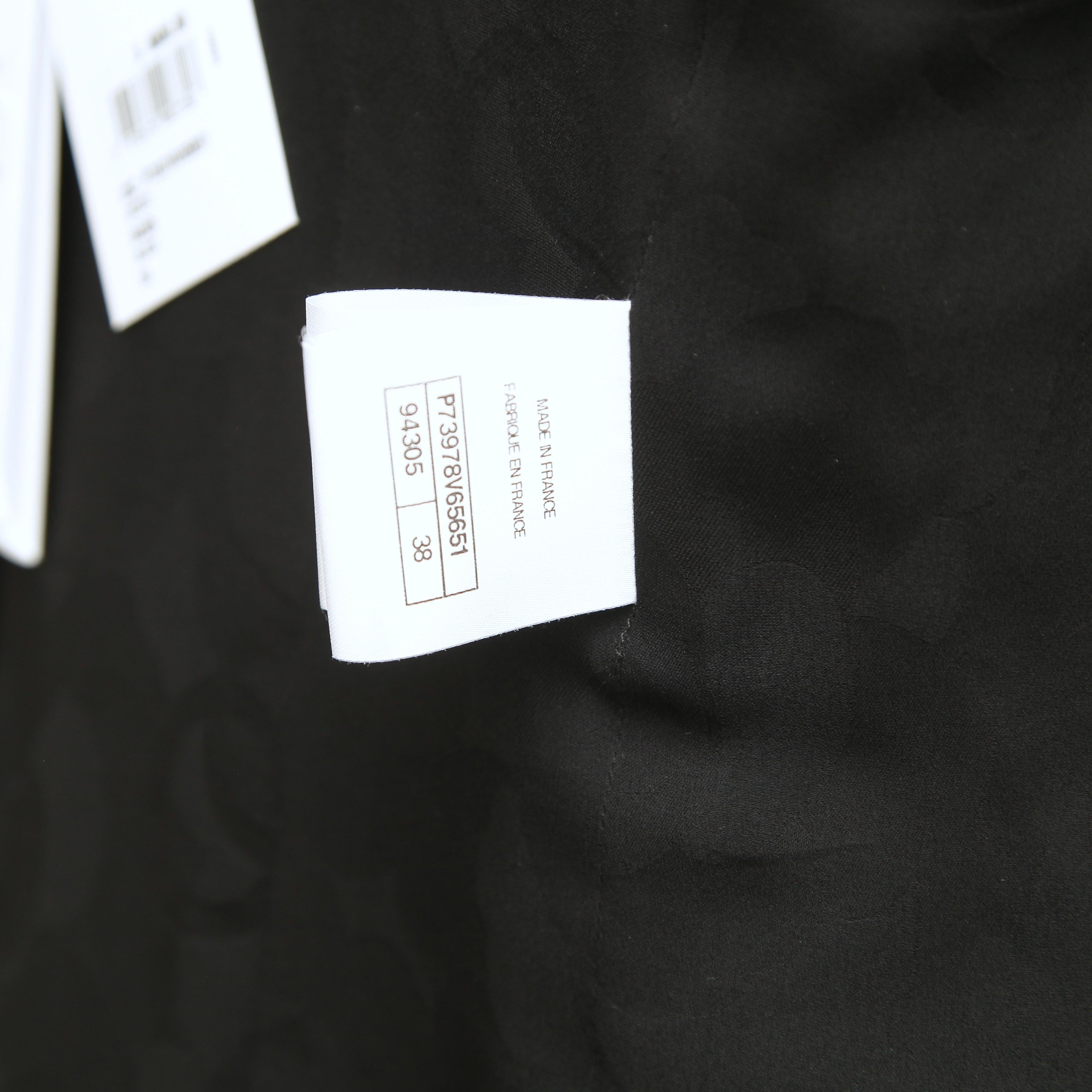 CHANEL Black Sequin Jacket CRUISE 2023 Paillette Long Sleeve Sz 38 $8800 NWT 7