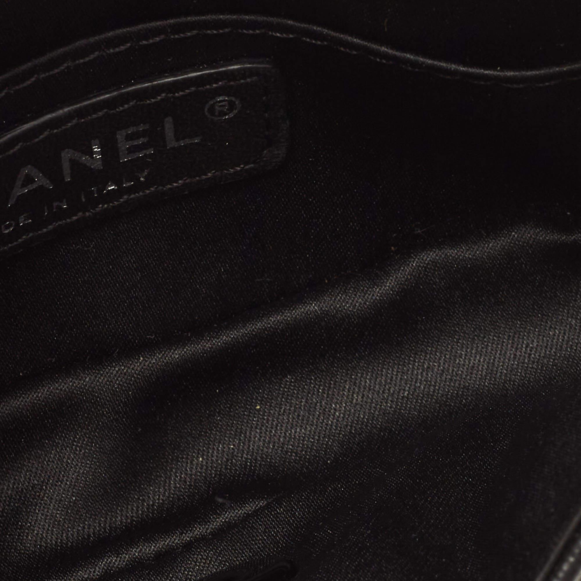 Chanel Black Sequin Leather CC Mini Single Flap Bag 5