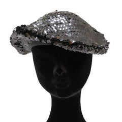Chanel black sequins beret