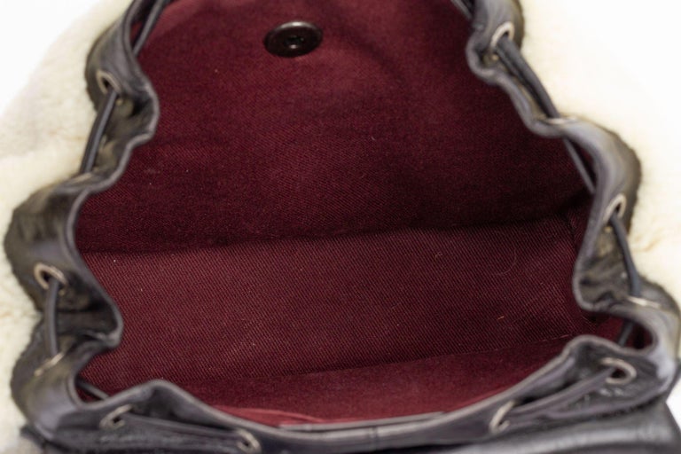 [Chanel] mint black backpack Chanel Black Shearling Mint Backpack - Vintage Lux main image 4