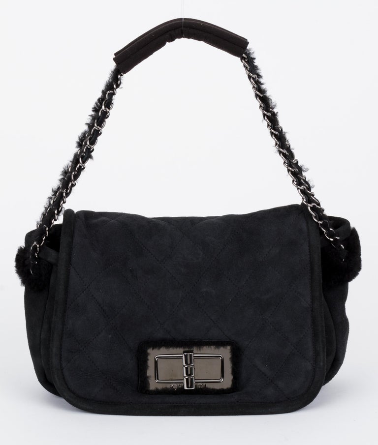 chanel shearling tote