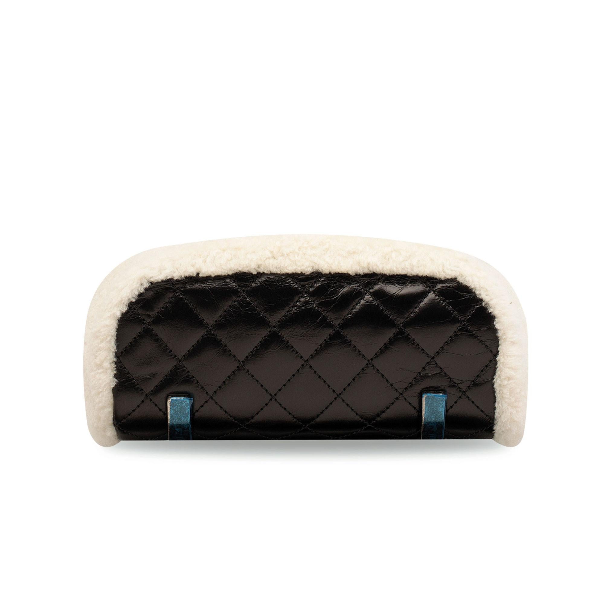 Chanel Black Shearlng Leather Paris-salzburg Mountain Backpack For Sale 7