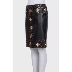 Chanel Schwarzer Schafsleder-Rock - Größe FR38 / M