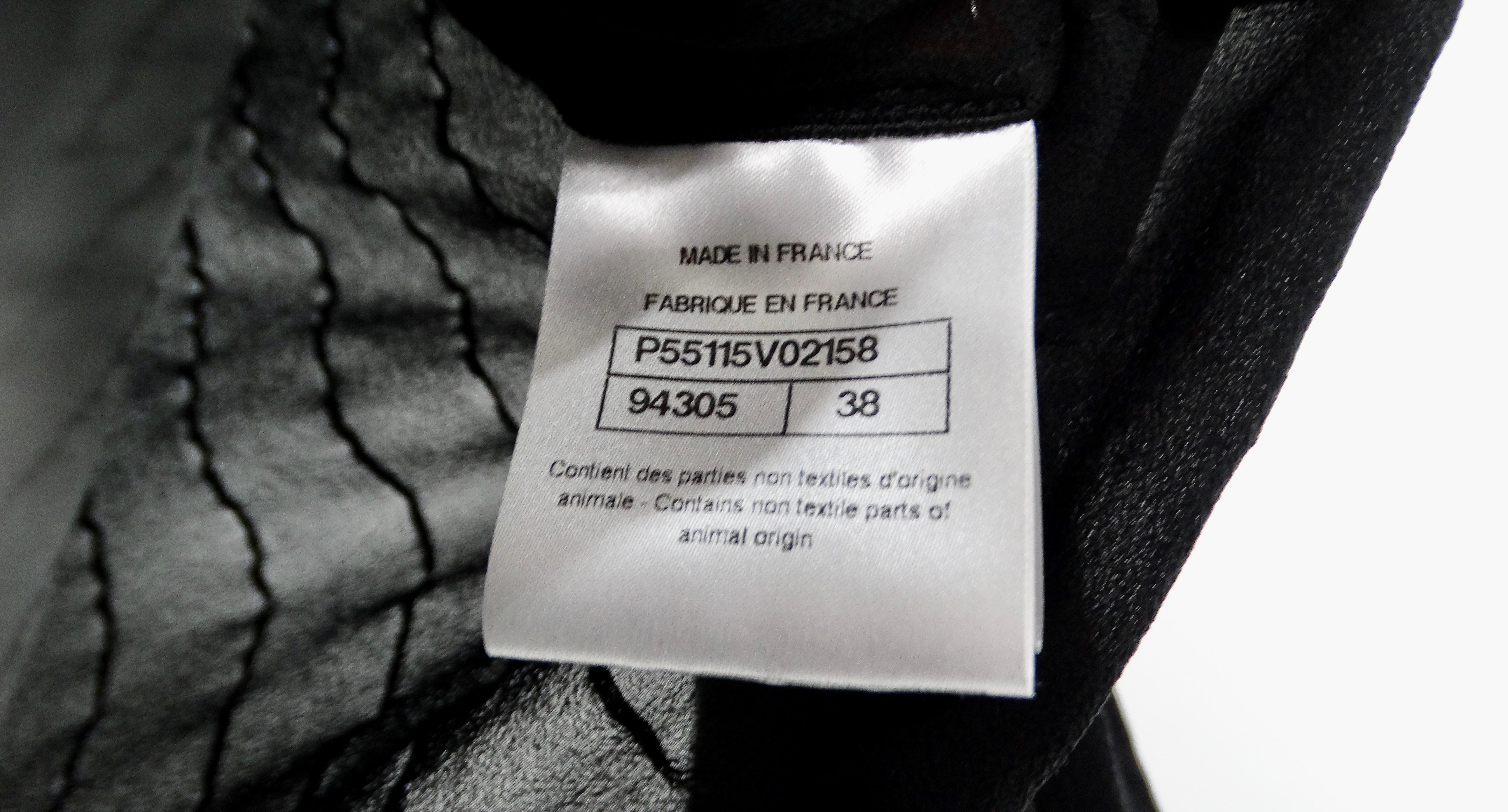 Chanel Black Sheer Silk Button-Up Long-Sleeve Blouse With Embellished Buttons 5