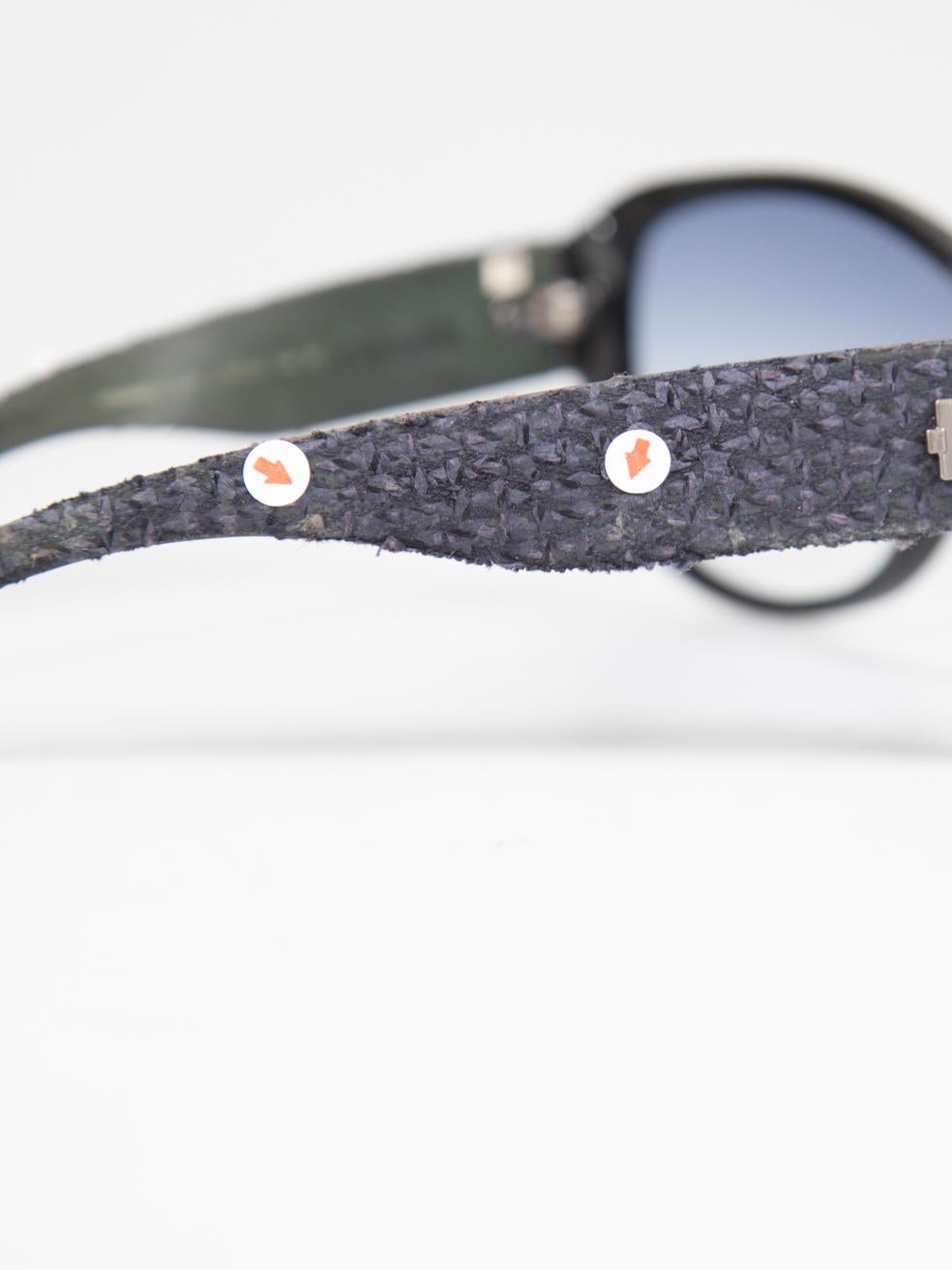 Chanel Black Shield Gradient Lenses Sunglasses For Sale 2