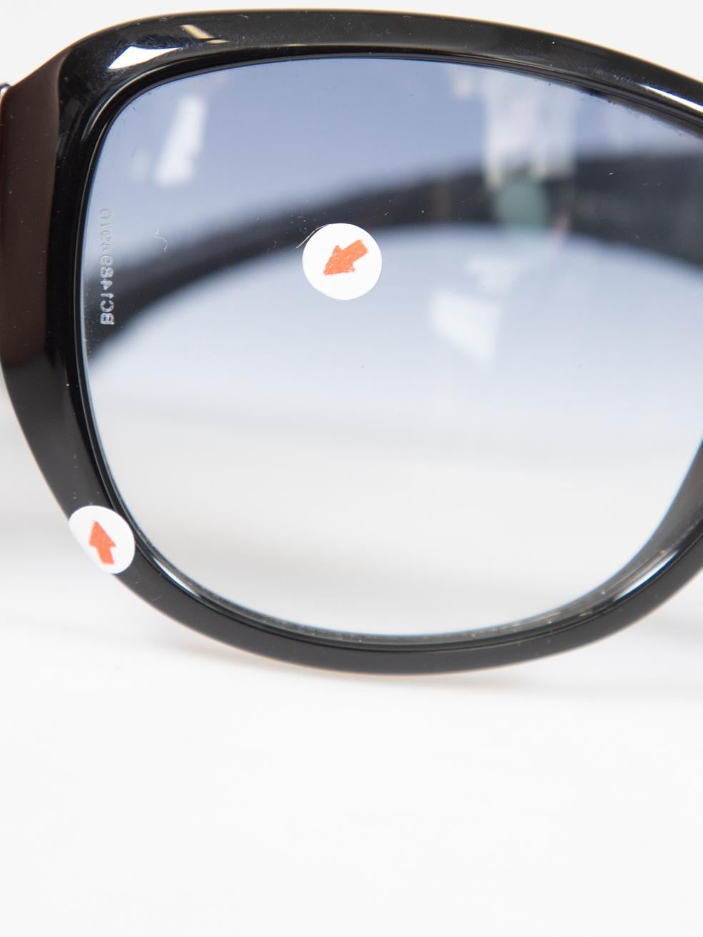 Chanel Black Shield Gradient Lenses Sunglasses For Sale 4