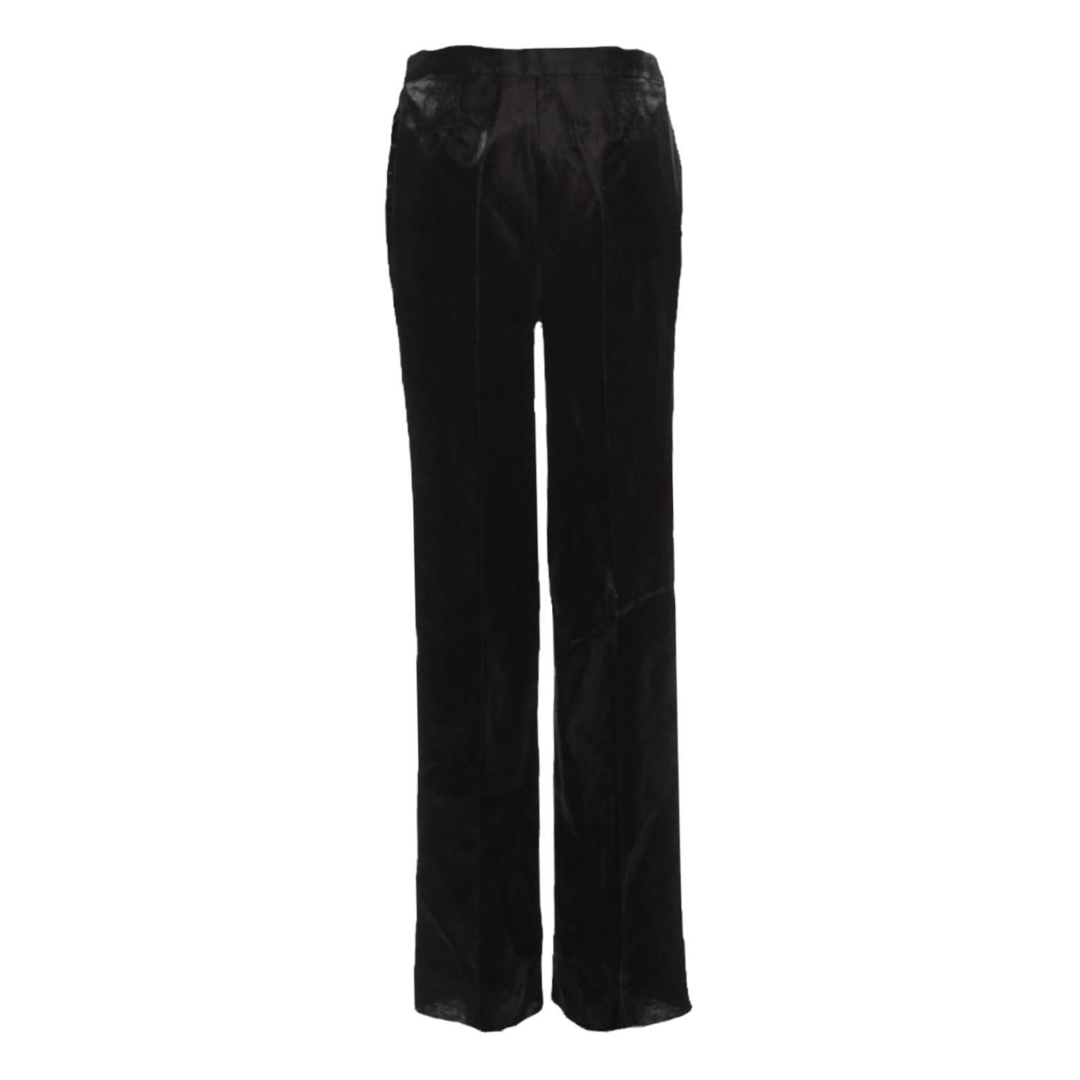 CHANEL Pantalones de noche de lino negro brillante Chaqueta Traje Esmoquin Smoking 42-44 en venta 5