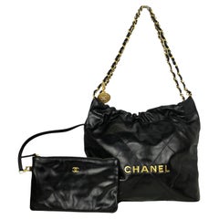 Chanel Black Shiny Calfskin Quilted Small Chanel 22 Bag – Love that Bag etc  - Preowned Designer Fashions
