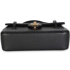 Chanel Black Shiny Caviar Small Preppy Coco Flap Bag