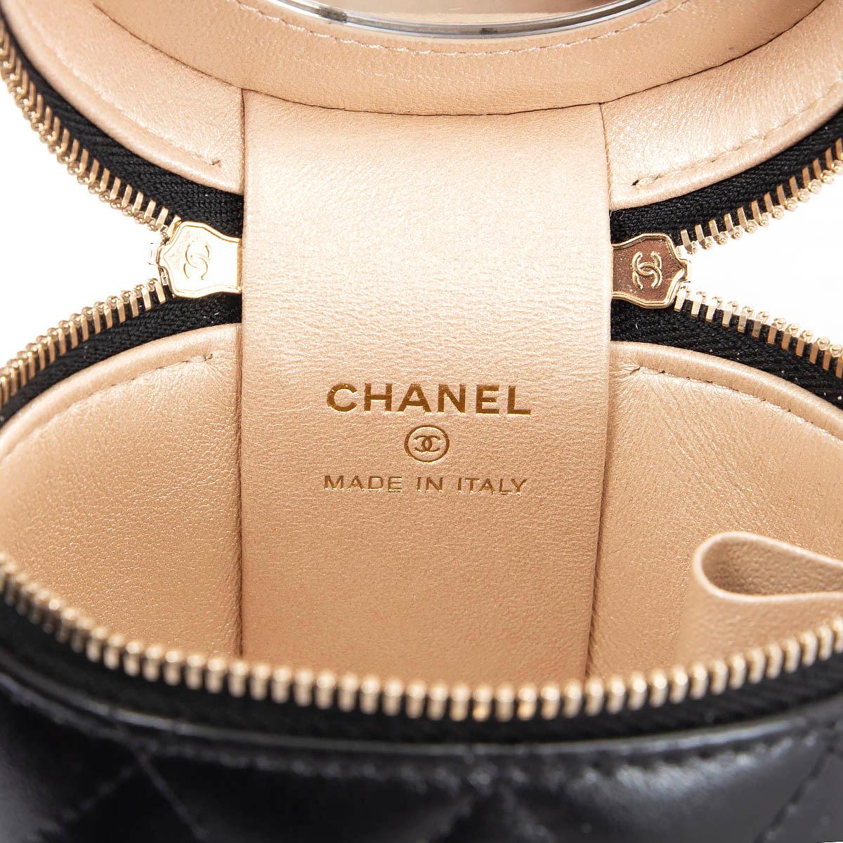 CHANEL black Shiny leather 2022 22S MINI VANITY CASE Bag 2