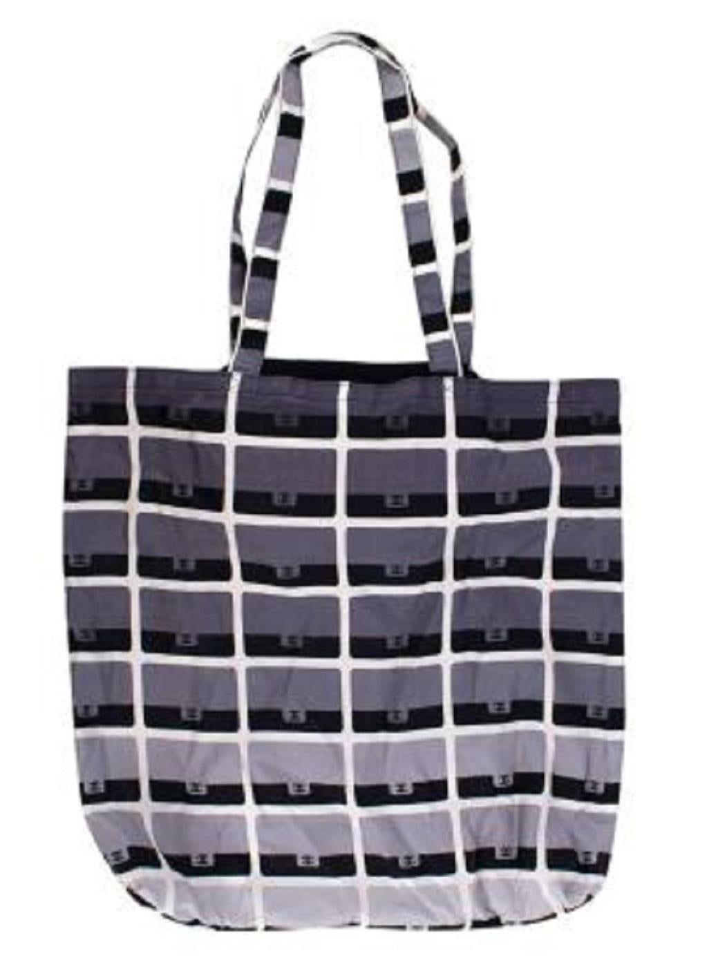 Chanel Black Shopping Tote Convertible Mini Crossbody Bag In Excellent Condition In London, GB