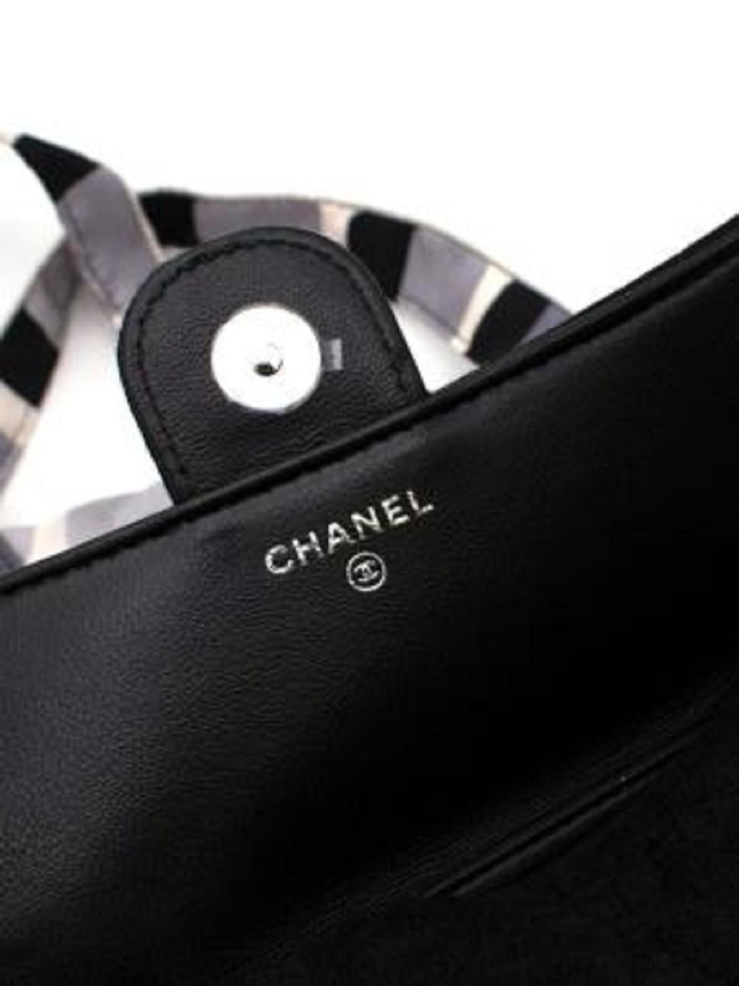 Women's Chanel Black Shopping Tote Convertible Mini Crossbody Bag