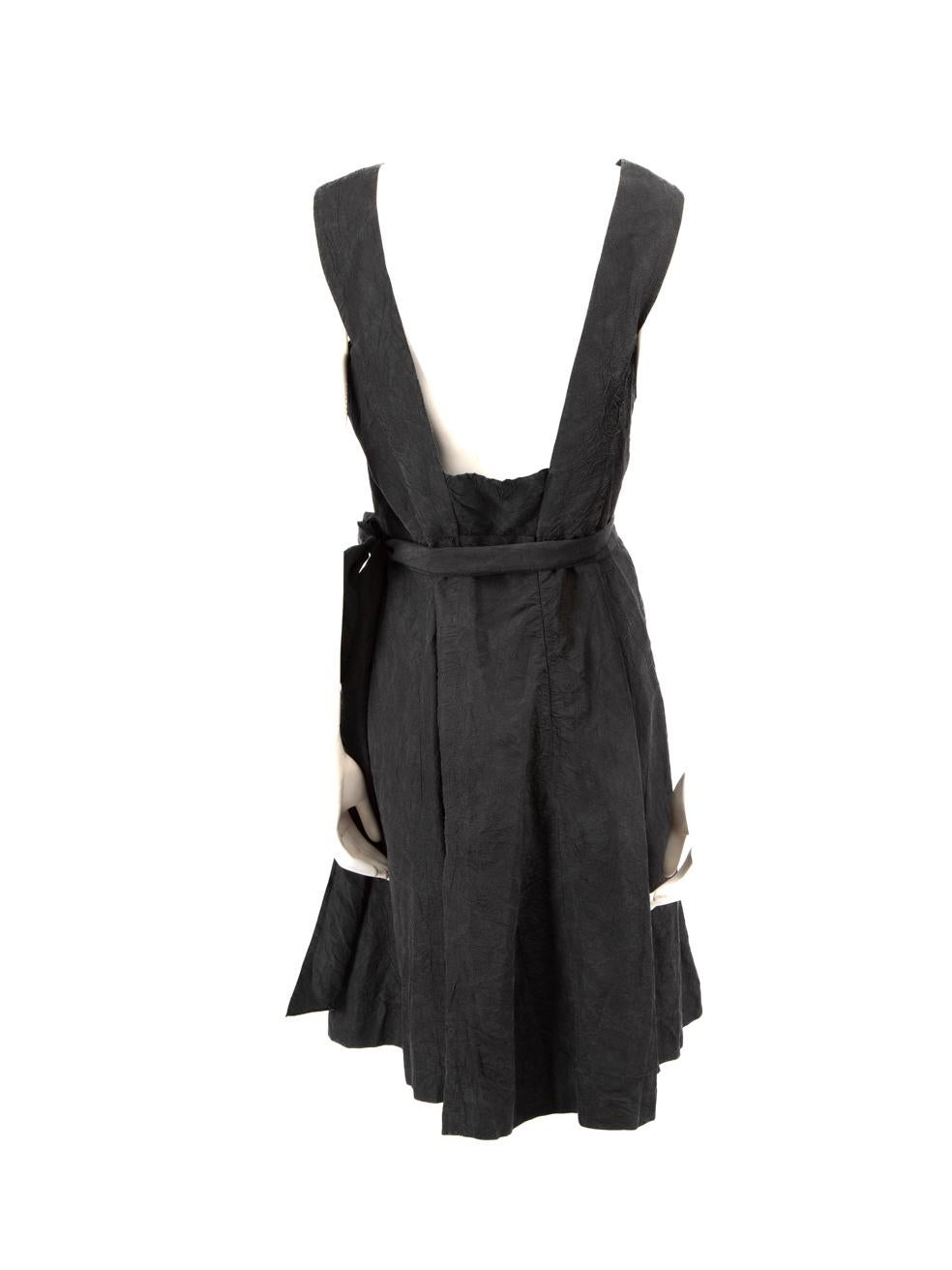 Chanel Black Shoulder Strap Tie Around Dress Size L In Good Condition In London, GB