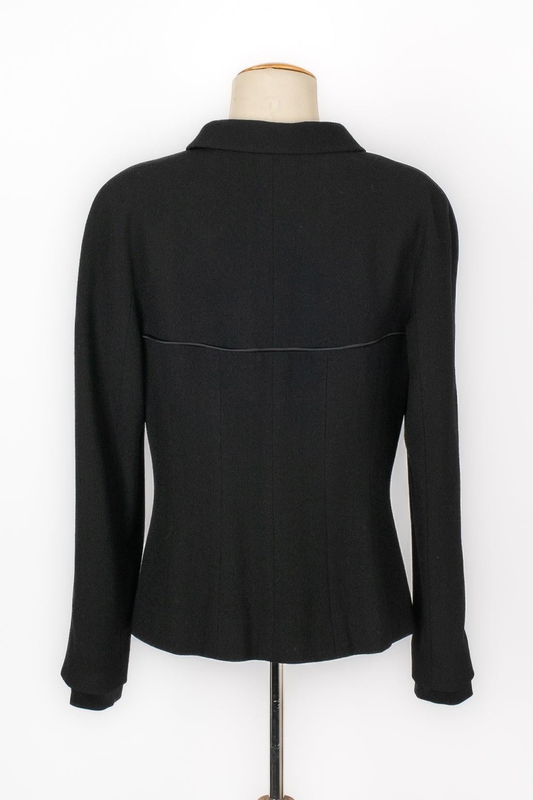 Women's Chanel Black Silk and Wool Pant Suit Fall, 2002 For Sale