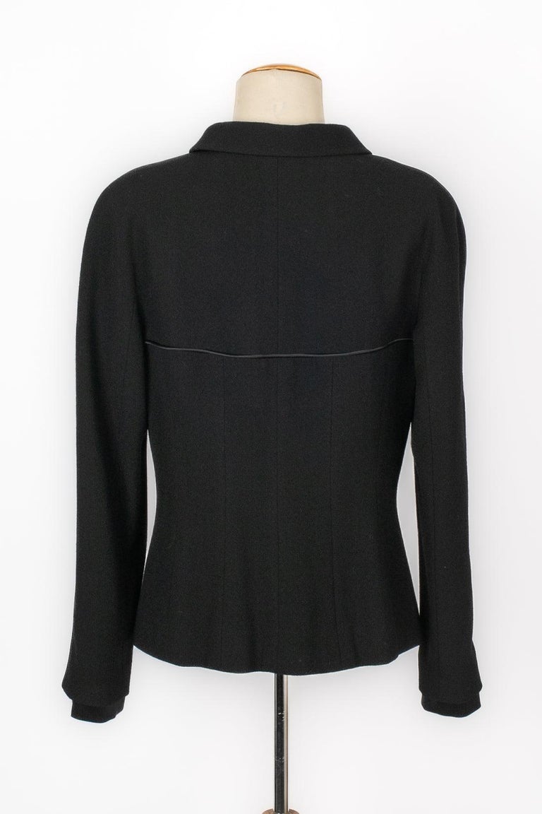 Chanel Black Silk and Wool Pant Suit Fall, 2002 For Sale at 1stDibs