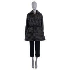 CHANEL black silk blend 2016 16K QUILTED Coat Jacket 36 XS 15A