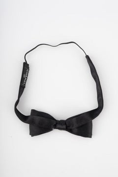 Chanel Black Silk Bow Tie