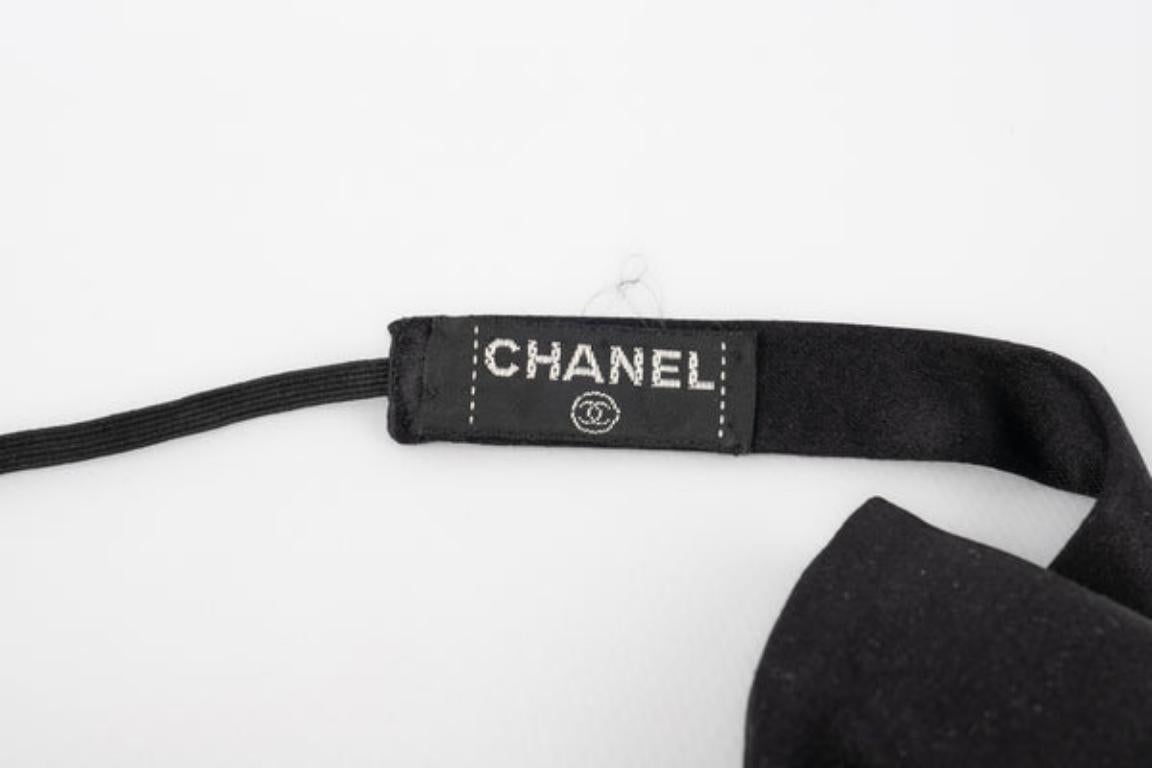 Women's Chanel Black Silk Bow Tie