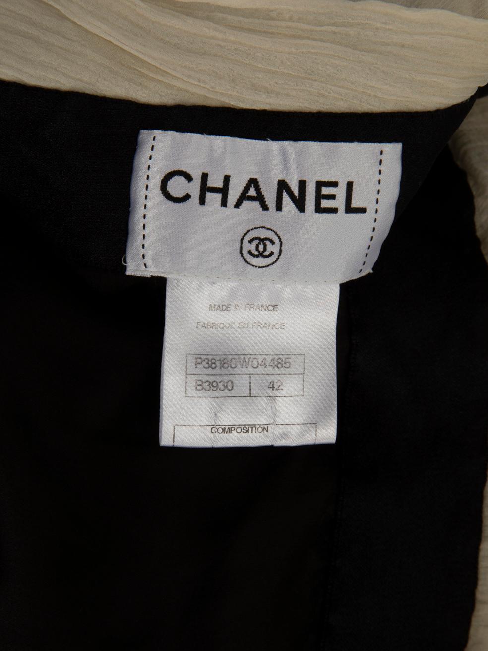 Chanel Black Silk Chiffon Maxi Dress Size XL 3